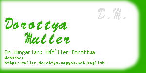 dorottya muller business card